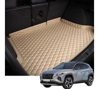 YMYQF Tapis De Coffre Voiture pour Hyundai Tucson Plug-in Hybrid/NX4 PHEV 2021 2022 2023 2024 2025, Cuir AntidéRapant ImperméAble à Protection Couverture IntéRieure Styling Accessoires,Beige