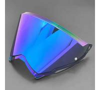 YMYQF Visière Casque Moto pour AGV AX9, Visière Anti-Buée Casque Remplacement de Visière de Lentille Casque de Bouclier Vent Moto,Normal-E Tea Revo Blue