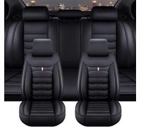 YMYQF Voiture Ensembles Housses Siège pour Audi A3 (8L) 1996-2017 2018 2019 2020 2021 2022 2023 2024 2025, 5 Places Cuir Imperméable Antidérapant Housses Siège Protection Accessoires,Black