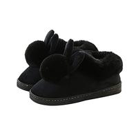Ymysfit Sfit Femme Chaussons Hiver Pantoufles en Coton Chaud Couleur Unie Chaussures d’intérieur Slipper Lapin en Peluche House Shoes Maison Mode Hiver