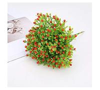 YMZ 1 plante artificielle artificielle pour intérieur et extérieur, fleurs sauvages anti-ultraviolets et verdoyantes, arbustes en plastique pour intérieur et ferme, décoration de fête. Rouge