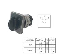 YMZ12-20/2 3 Position 20amp 2 Poles Electrical Changeover Cam Rotary Switch Main Selector LW31 NWPNLXEA(On-off 3pin)