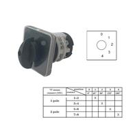 YMZ12-20/2 3 Position 20amp 2 Poles Electrical Changeover Cam Rotary Switch Main Selector LW31 NWPNLXEA(01234)