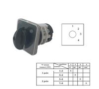 YMZ12-20/2 3 Position 20amp 2 Poles Electrical Changeover Cam Rotary Switch Main Selector LW31 NWPNLXEA(1234)