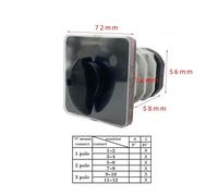YMZ12-32/3 Change Over Selector 32A 3 Poles 3 Position Manual Transfer On-off-on Rotary Cam Switch LW31 NWPNLXEA(0-1)