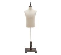 YNAADYH Mannequin de vitrine homme, corps de mannequin torse, demi-corps réglable en hauteur forme de robe avec support en métal, pour la vente au détail Magasins de vêtements (A2 sans main, M)