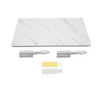 YNAADYH Table murale pliante noire 90 x 50 cm, table pliante murale psychique, table pliante fixée au mur (blanc)