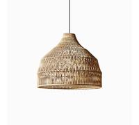 YNAHZAOK Lampe Suspendue En Rotin Tressé À La Main, Culot E27, Style Wabi Sabi