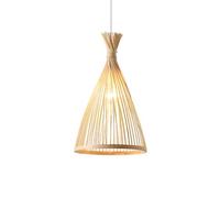 YNAHZAOK Luminaires Suspendus Pour Restaurant Chinois, Lampe Suspendue En Bambou Tressé Pour Salon De Thé, Plafonnier Japonais À Une Tête, Style Wabi Sabi, Luminaires Décoratifs En Bambou Naturel