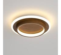 YNAHZAOK Plafonnier LED Minimaliste en Bois, Design Italien, Facile À Installer, Réglable Et À Intensité Variable, Idéal pour Un Salon, Une Chambre Ou Une Buanderie.