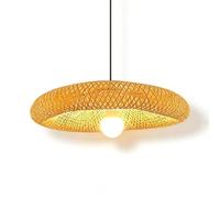 YNAHZAOK Suspension En Bambou Naturel, Lampe Suspendue Réglable Avec Douille E27