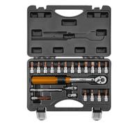Clé dynamométrique - NEO TOOLS - 1/4" - 5-25Nm - Jeu de 21 pièces - Réversible