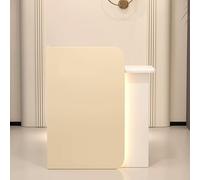 YNAYGDIUGD Comptoir Magasin Caisse Accueil avec Lumière, Compact Comptoir d'accueil Petit Bureau d'accueil avec Tiroirs Verrouillables Bureau de Réception pour Salon, Hôtel, Bureau, Magasin, Lobby