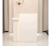 YNAYGDIUGD Comptoir Magasin Caisse Accueil avec Lumière, Compact Comptoir d'accueil Petit Bureau d'accueil avec Tiroirs Verrouillables Bureau de Réception pour Salon, Hôtel, Bureau, Magasin, Lobby