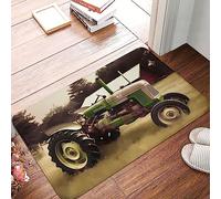 YNCATXZ Tapis de porte motif vieux tracteur de ferme - 40 x 60 cm - Antidérapant - Pour intérieur et extérieur - Lavable - En flanelle - Absorbant
