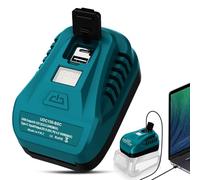 YNDZ Adaptateur de batterie PD3.0 100 W compatible avec Bosch PBA PSB PSR 18 V, type C + USB A QC3.0 convertisseur de sortie de charge, charge rapide pour ordinateur portable, téléphone portable