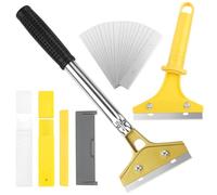 YnewL 2PCS Grattoir Plaque Vitrocéramique, Chacune avec 10 Lames, Grattoir Vitre 30cm Long Manche pour Carrelage, Papier Peint, Colle, Miroir, la Table de Cuisson