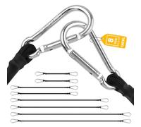 YnewL 8PCS Tendeurs Elastique avec Crochets, 30/50/80/100cm Tendeur, Sangle Elastique pour Bagages, Barres de Toit, Camping - Résistance aux UV, Conditions Climatiques