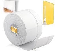 YnewL Plinthe Souple Autoadhésive, 6m Plinthe PVC 50x20mm Plinthe Cuisine, avec Spatule et Pinceau, pour Cuisine et Salle de Bain(Blanc)