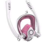 Yngg Masque De Plongée sous-Marin Anti-buée Masque De Plongée en Apnée Complet pour Les Femmes Hommes Enfants Natation Snorkel Équipement De Plongée, White Pink, S/M