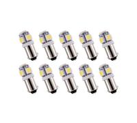 YnGia 10PCS BA9S T11 Ampoules LED, 5SMD Blanc Ampoules De Tableau De Bord T4W 182 53 Indicateurs De Voiture Ampoule Lumière Cale Lumière Intérieur Dôme Carte Boot Porte Side Marker Lights
