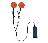 YnGia 2 pièces 50mm yeux led lumineux, panneau el rond lumière électroluminescent el feuille panneau lumière feuille découpable pour cosplay fête masque yeux casque décoration (Rouge)