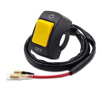 YnGia 7/8 pouces interrupteur de guidon de moto, interrupteur à bascule universel de guidon avec bouton poussoir marche/arrêt pour U5 U7 U2 LED phare Scooter électrombile (yellow)