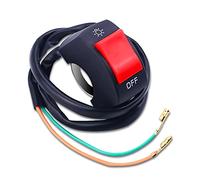 YnGia 7/8 pouces interrupteur de guidon de moto, interrupteur à bascule universel de guidon avec bouton poussoir marche/arrêt pour U5 U7 U2 LED phare Scooter électrombile (Red)