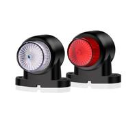 YnGia 8LED Side Marker Lights, 2PCS Étanche Blanc Rouge Remorque Feux Latéraux 12V 24V Super Lumineux Camion Van Marker Light LED Side Marker Lamp