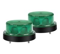 YnGia Feux clignotants d'urgence, 1pcs flash stroboscopique balise lumière de sécurité avertissement de danger d'urgence feu clignotant marqueur lampe pour 12v 24v (Vert)