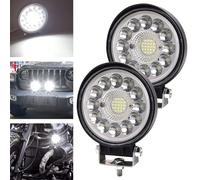 YnGia Lot de 2 feux de travail led haute luminosité 99W phare led rond phare auxiliaire - Pour véhicules tout terrain 12/24V, camions, voitures, remorques - 4.4 inch, IP67 waterproof
