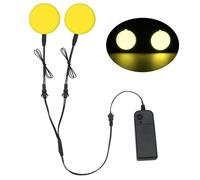 YnGia Lot de 2 panneaux lumineux LED électroluminescents électroluminescents à découper pour cosplay, fête, masque et casque de super-héros Jaune 30 mm