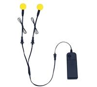 YnGia Lot de 2 panneaux lumineux LED électroluminescents électroluminescents à découper pour cosplay, fête, masque et casque de 20 mm Jaune