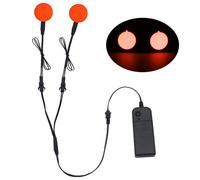 YnGia Lot de 2 panneaux lumineux LED électroluminescents électroluminescents à découper pour cosplay, fête, masque et casque de super-héros Rouge 30 mm