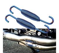 YnGia Lot de 2 ressorts de tuyau d'échappement de moto 76 mm, crochets de ressort de tuyau d'échappement universels en acier inoxydable pour moto scooter ATV (bleu)