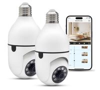 YnGia Lot de caméra de sécurité Wi-FI sans Fil avec Vision Nocturne en Couleur, détection de Mouvement (2)