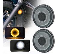 YnGia Lot de clignotants de moto bicolores pour moto, clignotants universels pour scooter, VTT, électrombike (ambre et blanc)