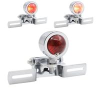 YnGia Petit feu arrière LED universel pour moto tout-terrain, scooter, VTT, 12 V, argenté
