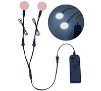 YnGia Yeux LED pour masque, squelette, fantôme, chat, araignée, citrouille, arbre effrayant, panneaux électroluminescents pour cosplay, décoration de fête à thème (blanc, 30 mm)