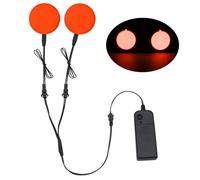 YnGia Yeux LED pour masque, squelette, fantôme, chat, araignée, citrouille, arbre effrayant, panneaux électroluminescents pour cosplay, décoration de fête à thème (rouge, 50 mm)