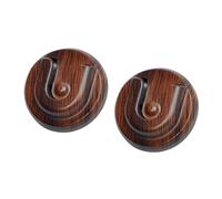 YNIBST Lot de 2 crochets universels pour microphone radio CB avec dos adhésif, bouton rond pour haut-parleur talkie-walkie Motorola Kenwood Midland (couleur bois)