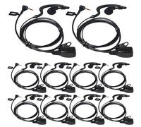 YNIBST Oreillette Mono PTT pour Talkie-Walkie, Casque en Forme de G avec Microphone, Compatible avec Motorola Talkabout TLKR T62, T82, T82 Extreme, T92 H2O Radios (10 pièces)