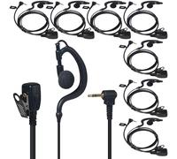 YNIBST Oreillette Mono PTT pour Talkie-Walkie, Casque en Forme de G avec Microphone, Compatible avec Motorola Talkabout TLKR T62, T82, T82 Extreme, T92 H2O Radios (8 pièces)