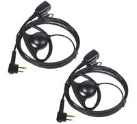 YNIBST Oreillette pour Radio de Forme en D avec Microphone PTT, Écouteur pour Talkie Walkie Compatible avec Motorola 2 Broches, pour CP040 DP1400 GP68 GP88 GP300 GP600 (Lot de 2)