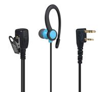 YNIBST Oreillette pour Radio en Forme de G, Compatible avec Baofeng Kenwood UV-5R, UV-82, BF-888S, Ecouteur pour Talkie Walkie avec Microphone PTT (Bleu)