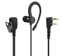 YNIBST Oreillette pour Radio en Forme de G, Compatible avec Baofeng Kenwood UV-5R, UV-82, BF-888S, Ecouteur pour Talkie Walkie avec Microphone PTT (Noir)