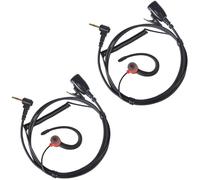 YNIBST Oreillette pour Radio en Forme de G, Compatible avec Motorola Talkabout, pour T62, T82, T82 Extreme, T92, T92 H2O, Ecouteur pour Talkie Walkie avec Microphone PTT (Rouge, Lot de 2)