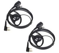 YNIBST Oreillette pour Talkie Walkie de Forme en D avec Microphone PTT, Écouteur pour Radio Compatible avec Baofeng Kenwood UV-5R, UV-82, BF-888S (Lot de 2)