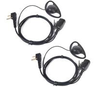 YNIBST Oreillette pour Talkie walkie en Forme de D, Casque avec Micro PTT, Compatible avec Midland 2 Broches, pour G6, G7 Pro, G9, G12, M24, M48, M99, GXT250, GXT550, GXT650 (Lot de 2)