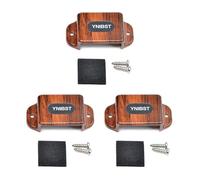 YNIBST Support radio portable avec adhésif et vis de fixation, support pour talkie-walkie bidirectionnel Baofeng Midland Kenwood Motorola Talkabout Cobra Retevis Yaesu (couleur bois, 3 pièces)